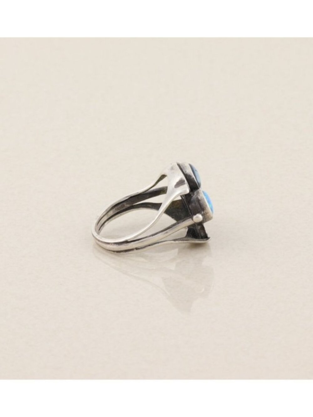 Sterling Silver Opal, Moonstone, Mother of Pearl Ring Size 9 1/2 - Picture 7 of 7